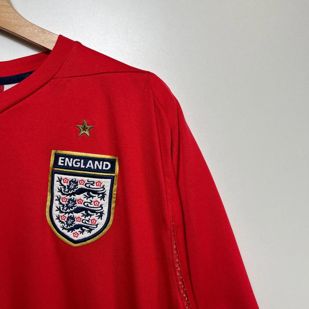 Vintage 2006 England National Team Home Red Umbro Jersey Size XL #9 Rooney - Picture 4 of 15